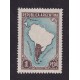 ARGENTINA 1935 GJ 761 ESTAMPILLA NUEVA MINT PAPEL RAYADO HORIZONTAL U$ 50